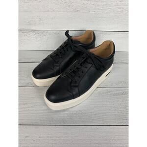 Paolo Nordstrom Women's Size 11 Black Lace Up High Quality Platform Tennis Shoes